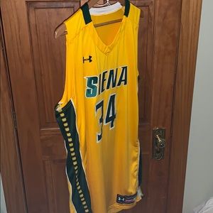 Game worn Sienna Saints men’s basketball Jersey